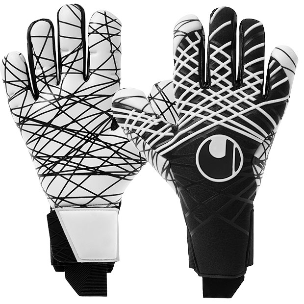 ナイトエディション ウルトラグリップ ハーフネガティブ　ブラック×ホワイト　【Uhlsport|ウールシュポルト】サッカーフットサルゴールキーパーグローブ101132802-24の通販は