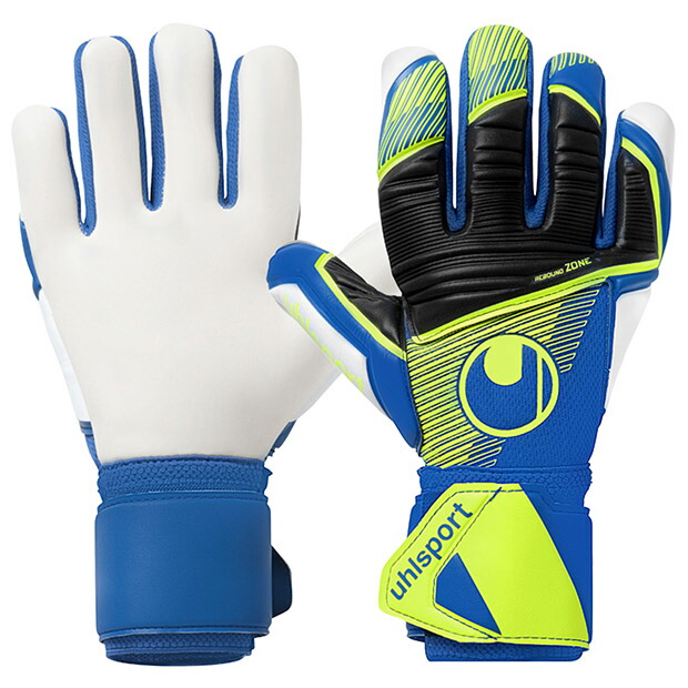 ジュニア アブソルートグリップ ハーフネガティブ プロ　ネイビー×フローブルー　【Uhlsport|ウールシュポルト】サッカーフットサルゴールキーパーグローブ1011353-01の通販は