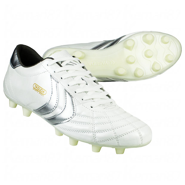 リガレスタ|Pro-ex|2　ホワイト×シルバー　【YASUDA|ヤスダ】サッカースパイクs24001-0131