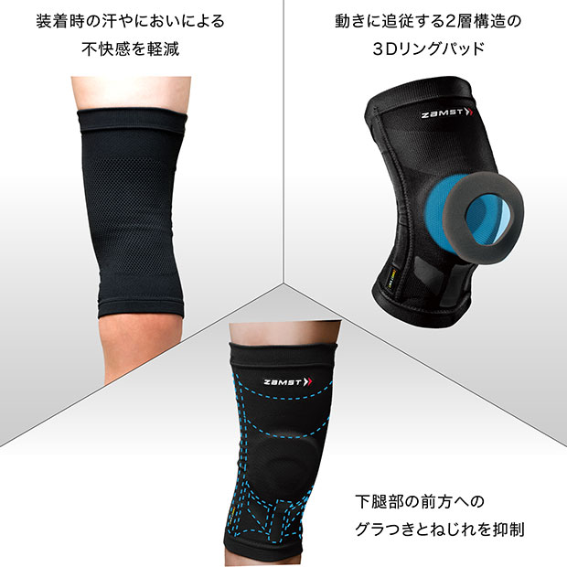 ZK-MOTION|膝用サポーター|左右兼用　【ZAMST|ザムスト】サッカーフットサルボディケア用品zk-motion_4