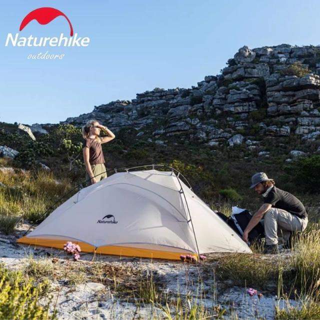 Naturehike公式ショップ テント 2人用 超軽量 10Dシルナイロン 耐水圧1500mm 自立式 前室付き 設営簡単 専用グランドシート付き シングルウォール コンパクト ソロキャンプ 登山 ツーリング アウトドア サイクリング サイクリングの通販は