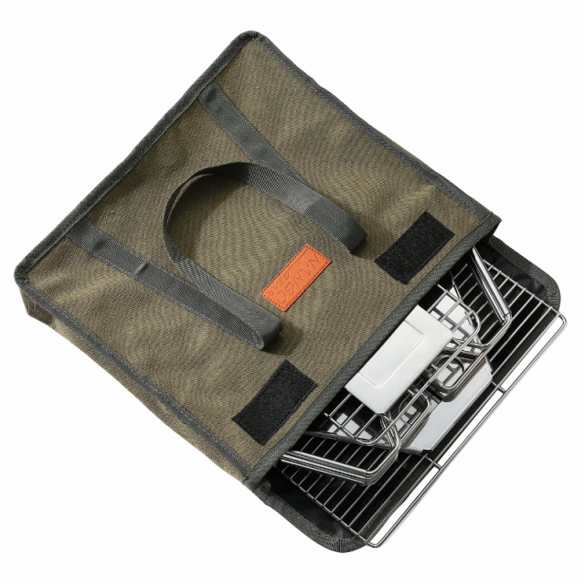 超美品 NANGOGEAR 焚き火 2WAY コンパクト M 焚き火台 ステンレス製 バーベキュー・調理用品