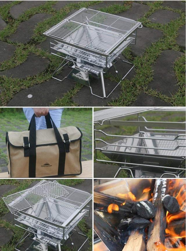 キャンピングムーン（CAMPING MOON）高さ3段階調整式 焚き火台 4-5人位