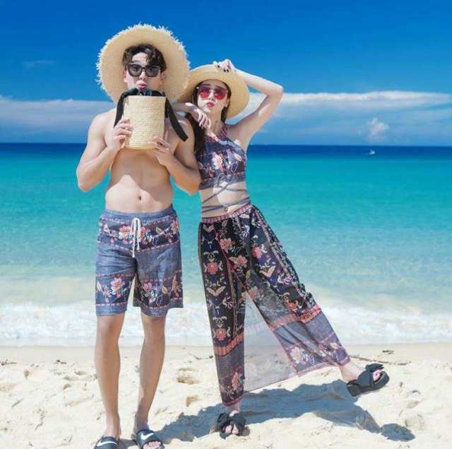 お揃い 水着 オシャレ エレガント カップル スイムウェア ビーチ 海外 旅行の通販はau Pay マーケット Happy Toon Wowma店