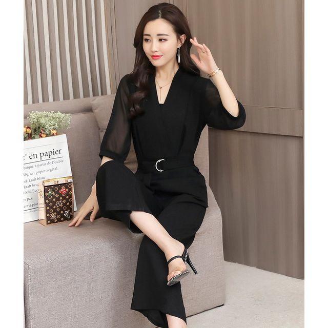 パーティードレス レディース オールインワン パンツドレス ロングドレス 結婚式 ドレス 袖あり大きいサイズ ワイドパンツの通販はau Pay マーケット Happy Toon Wowma店