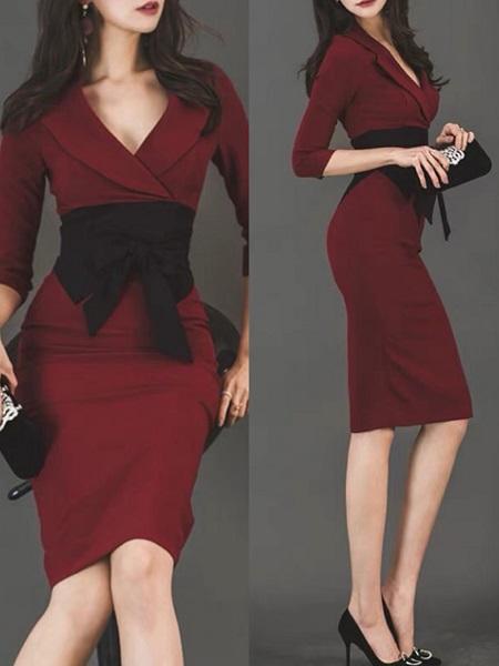 ワンピース レディース ニットワンピース ロングワンピース タイト 小さいサイズ 大きいサイズ リボン Vネックの通販はau Pay マーケット Happy Toon Wowma店