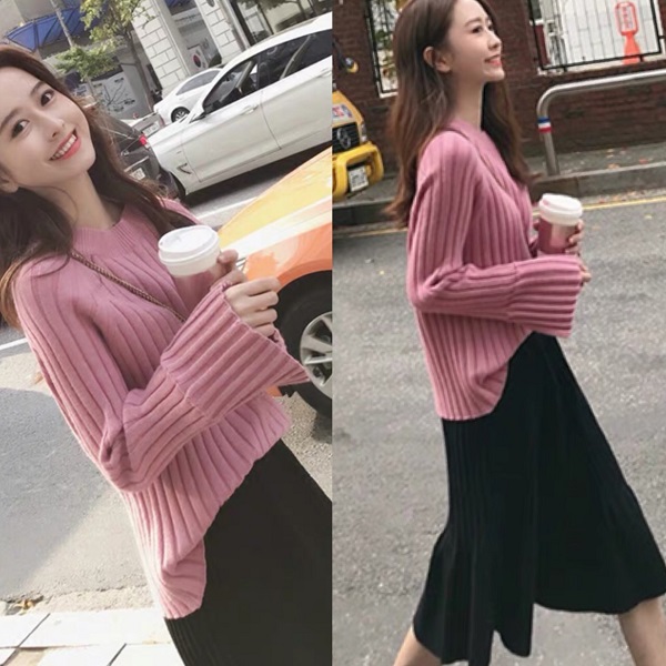 ニット セーター レディース トップス ニットソー 大きいサイズ キュート ピンク ガーリー バルーン袖 ボリューム袖の通販はau Pay マーケット Happy Toon Wowma店