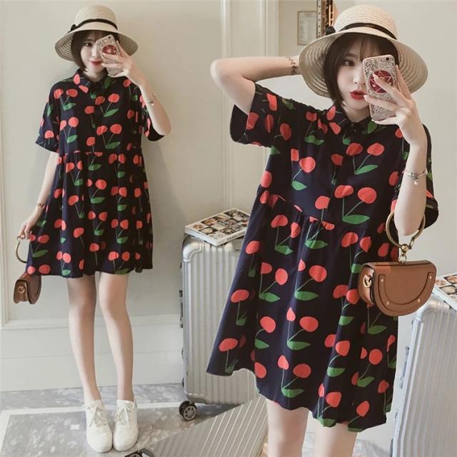 ワンピース レディース 半袖ワンピース キュート ミニワンピース 大きいサイズチェリー さくらんぼ ガーリーの通販はau Pay マーケット Happy Toon Wowma店