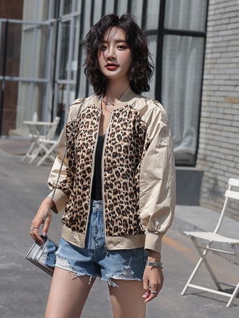 ジャケット レディース アウター レオパードジャケット カジュアル ウィンドブレーカー ショート丈 ゆったりの通販はau Pay マーケット Happy Toon Wowma店