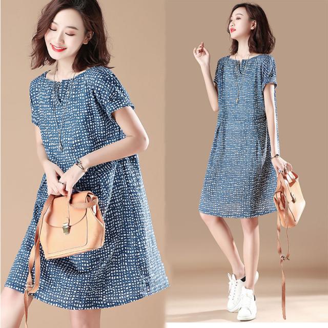 ワンピース レディース 膝上ワンピース レトロワンピース 膝丈 ワンピ 四角いドット柄 バットスリーブ 半袖 ゆったり お洒落の通販はau Pay マーケット Happy Toon Wowma店