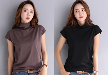 シャツ レディース トップス ノースリーブシャツ ハーフネック スリム カジュアル シンプル 単色の通販はau Pay マーケット Happy Toon Wowma店