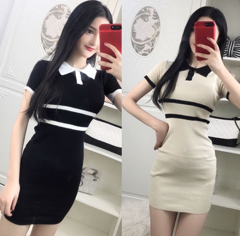 ワンピース レディース スリムワンピース ショート丈ワンピース 襟付き ヒップスカート セクシー カジュアルの通販はau Pay マーケット Happy Toon Wowma店
