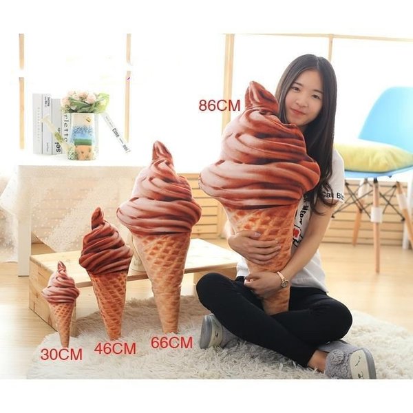 アイスクリーム ぬいぐるみ インテリア雑貨 リアル おしゃれ 景品 お祝い プレゼント 46cmの通販はau Pay マーケット コウホウ