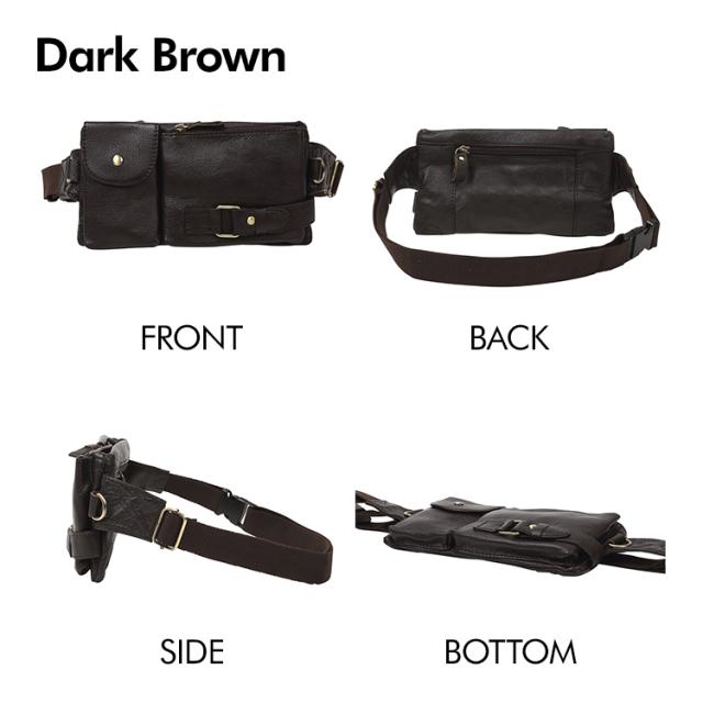 定番商品新品 ウエストポーチ 本革 牛革 レザー メンズバッグ 自転車 釣り 小物入れ ヒップバッグ メンズ 革 ボディバッグ・ウエストポーチ | 通販・人気