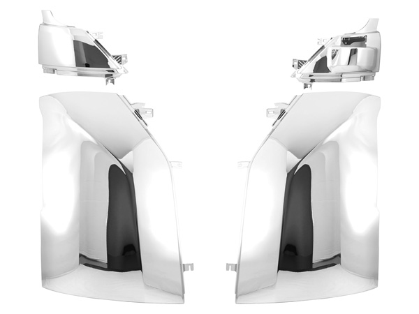 日野 17プロフィア メッキ コーナーパネル 4P 左右セット