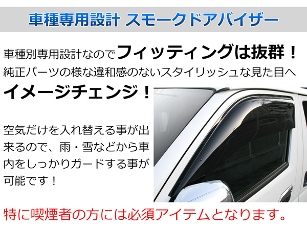 トヨタ ハリアー 80系 専用 スモークドアバイザー 4P セット_3
