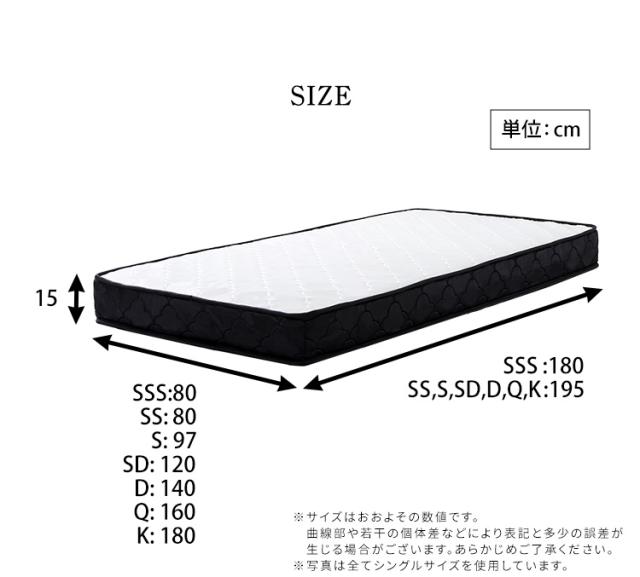 ポケットコイルマットレス SD 120x195 ポケットコイルマットレス セミダブル SDサイズ RAFFITA(ラフィータ) 2