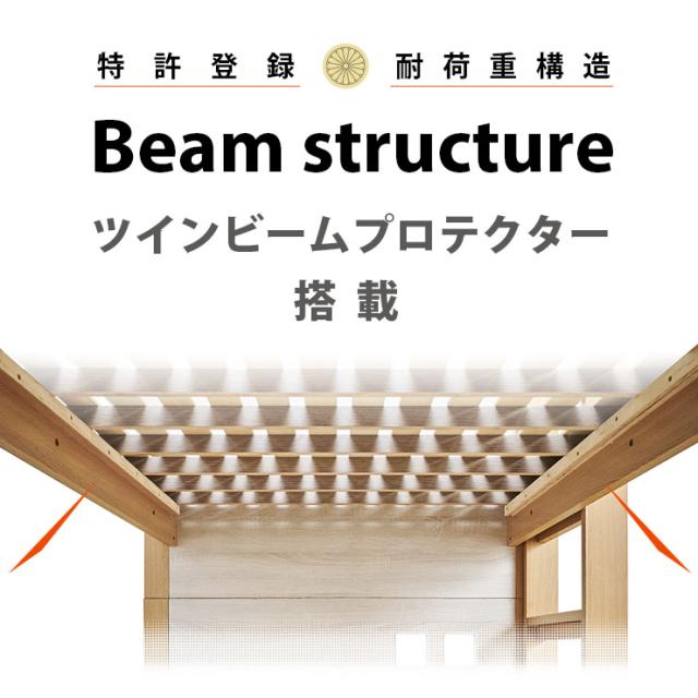 【特許/超耐震構造】二段ベッド 子供 大人 ロータイプ 分離 分割 2段ベッド Sサイズ cocoru(ココル) 二段ベット 2段ベット おしゃれ 木製 すのこ コンパクト シングルベッド シングルベット 子供部屋_4