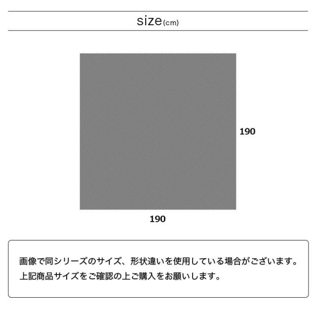 【ホットカーペット/床暖房対応】ラグ ラグマット 洗える 190x190cm ネイソン カーペット 正方形 ラグカーペット 2畳 おしゃれ 絨毯 マイクロファイバー すべり止め 丸洗い オールシーズン リビング_1