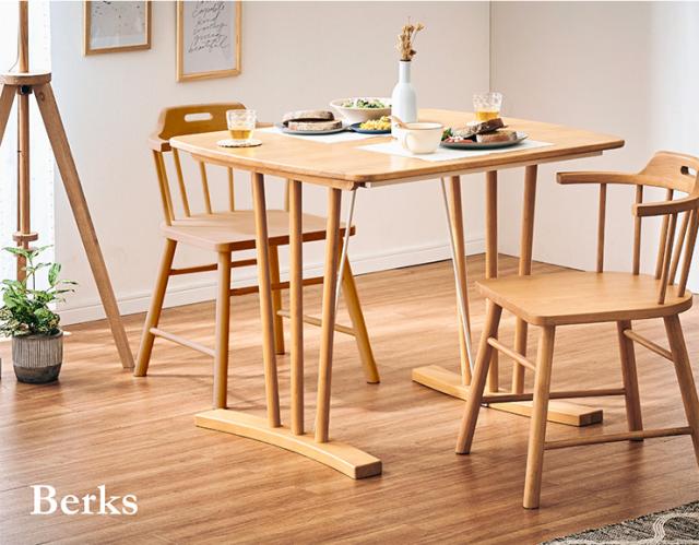ダイニングテーブル 幅95cm Berks(バークス) 3色対応 テーブル単品 ダイニング テーブル 食卓テーブル 2人用 木製 ラバーウッド 長方形 デスク 作業台 おしゃれ_6