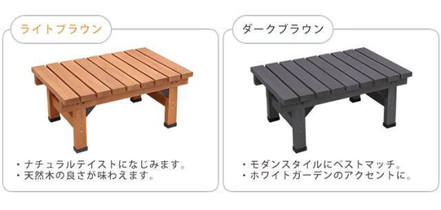 デッキ縁台 58x90cm SST-DEC-5890 ウッドデッキ デッキ 縁台 ガーデニング 屋外 ガーデン 庭 テラス ブラウン 木製 キッド ベンチ 踏み台 ステップ_2