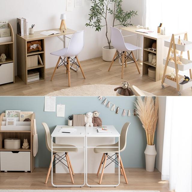 学習机 勉強机 ツインデスク おしゃれ キッズデスク シンプル 兄弟 ワイド 木製 幅160 高さ70 奥行60 2人用 二人並び リビング 子供部屋 ツインデスク（学習デスク） - 家具通販のわくわくランド 本店