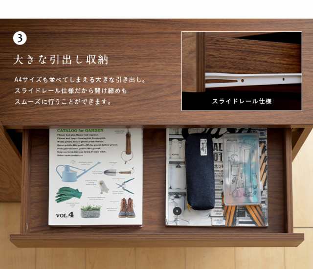 【可動棚・キャスター付/豊富な収納スペース】間仕切りデスク noco(ノコ) 2色対応 学習机 学習デスク リビング キャスター 木製 収納 収納棚 本棚 引き出し付き シンプル システムデスク リビングデスク 収納一体型 子供部屋の通販は