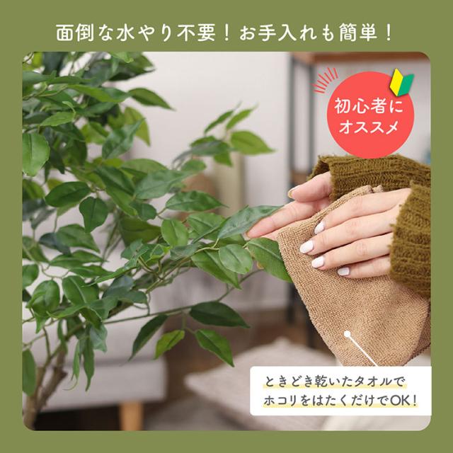 人工観葉植物 フェイクグリーン フィカス H160cm ジョイント式 人工植物 観葉植物 おしゃれ フェイク 造花 大型 グリーン インテリア_5