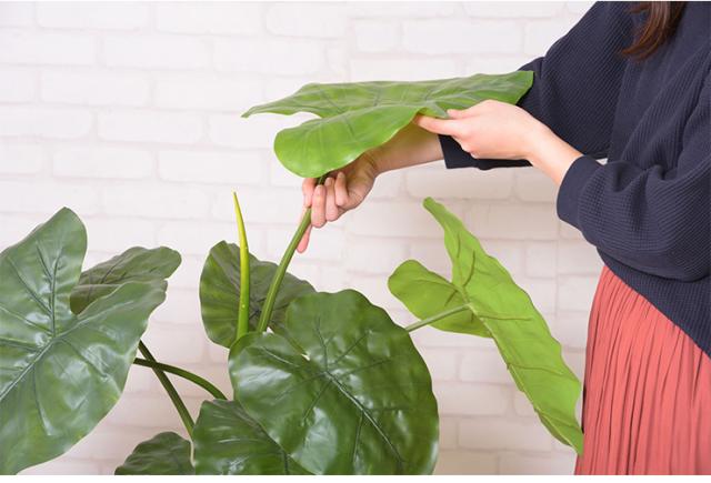 人工観葉植物 フェイクグリーン クワズイモ GRN-16 H117cm 人工植物 観葉植物 おしゃれ フェイク 造花 大型 グリーン インテリア_6