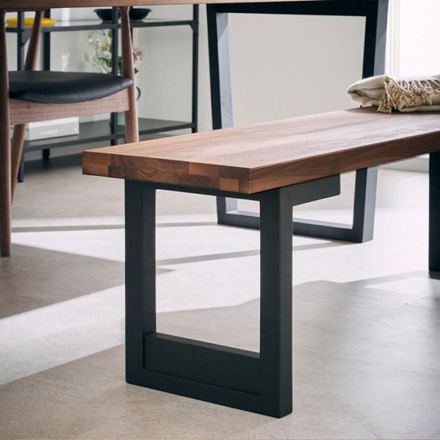 ベンチ 幅120cm ウォールナット無垢材 チェア 椅子 イス 腰掛 シンプル