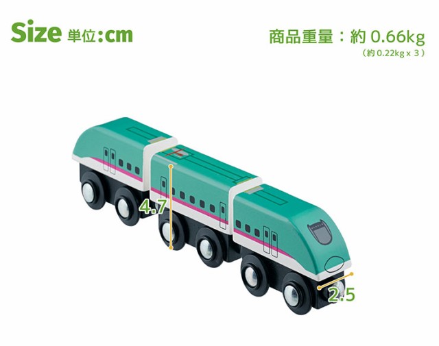 木製トレイン 新幹線3点セット moku TRAIN(モクトレイン) おもちゃ