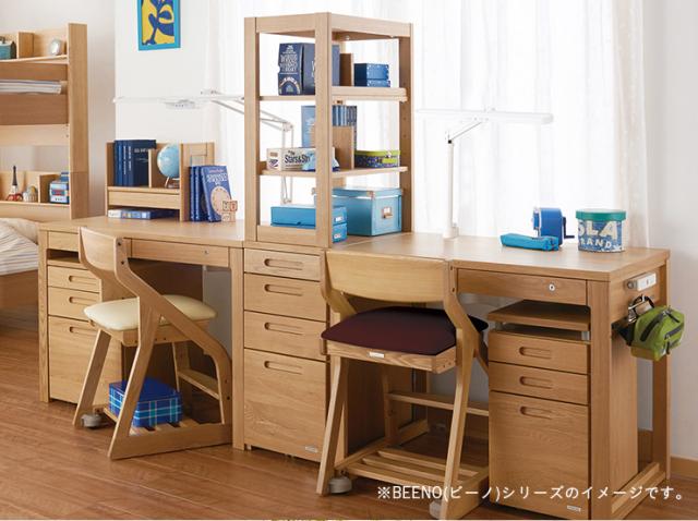美品！コイズミ学習机　 3段引き出しキャスター付き 天然木使用/完成品】コイズミ KOIZUMI BEENO(ビーノ) スリムワゴン 3色