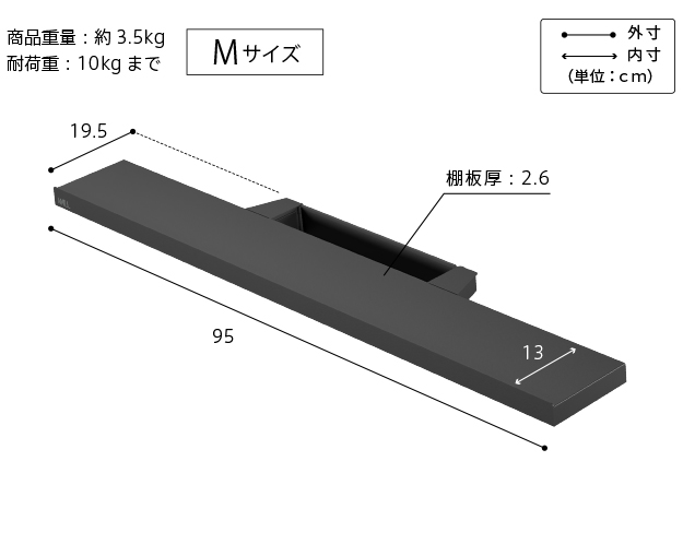 WALL(ウォール) インテリアテレビスタンドV4・PRO対応 サウンドバー棚板 Mサイズ 幅95cm ホワイト ブラック テレビ台 テレビスタンドの通販は