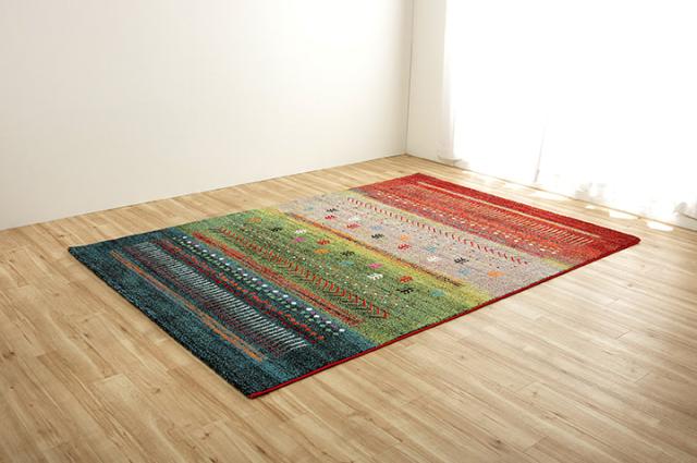 ラグ カーペット トルコ製 絨毯 マリア ウィルトン織り 約200x250cm 角型 ギャベ おしゃれ 抗菌 防臭 ホットカーペット対応 床暖房対応 リビング
