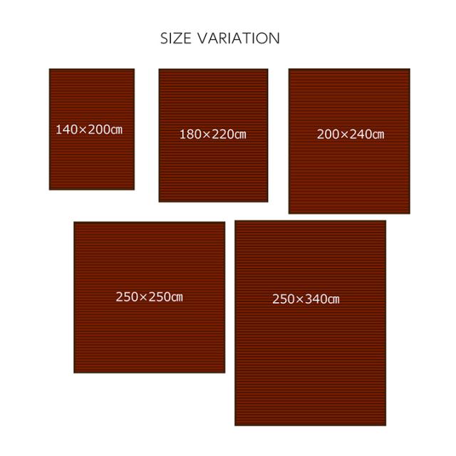 ござ おしゃれ 竹カーペット ローマ 竹 200x240cm 孟宗竹 ひんやり 冷感 中敷き 消臭 シンプル お手入れ簡単 夏用 夏ラグ サマーラグ 暑さ対策 裏面不織布貼り_14