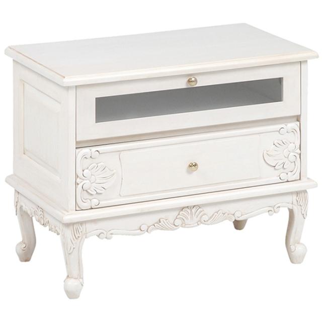 テレビ台 おしゃれ リビングボード RTV-1756AW AVボード ロータイプ 小物収納 引き出し付き エレガント 上品 高級感 アンティーク風 クラシックモダンの通販は