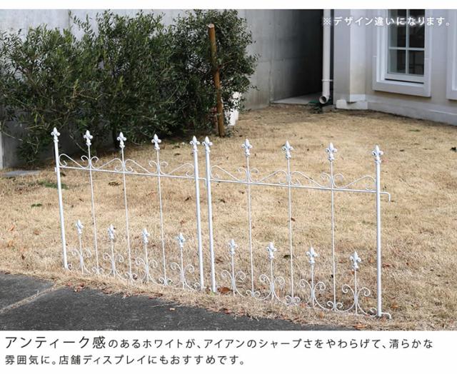 柵 おしゃれ オールドシャトーフェンス スティックタイプ 4枚組 ガーデニング 園芸 アイアン風 枠 仕切り 目隠し 屋外 クラシカル アンティーク風 ベランダ_7