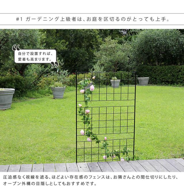 柵 おしゃれ アイアンフェンス 高さ176 グラフ 1枚 モダン モノトーン 通気性 採光性 耐久性 ガーデニング ナチュラル 朝顔 ゴーヤ バラ アンティーク風 仕切り_2
