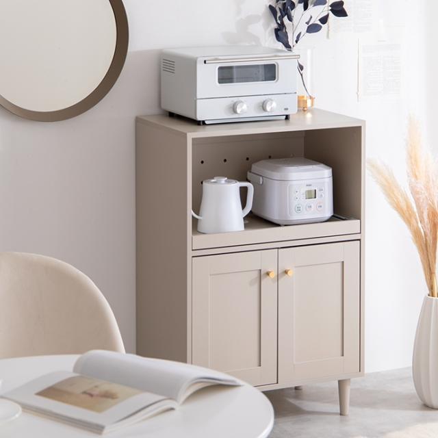 レンジボード おしゃれ Calan レンジ台 幅60cm 2口コンセント付き