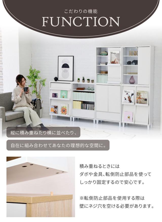 リビングチェスト 扉&チェストタイプ Adatto 幅60cm 5色対応 ディスプレイラック ラック キャビネット リビング収納 収納棚 可動棚 プッシュラッチ式扉 木製 本棚 書棚 食器棚 小物収納 おしゃれ シンプル_14