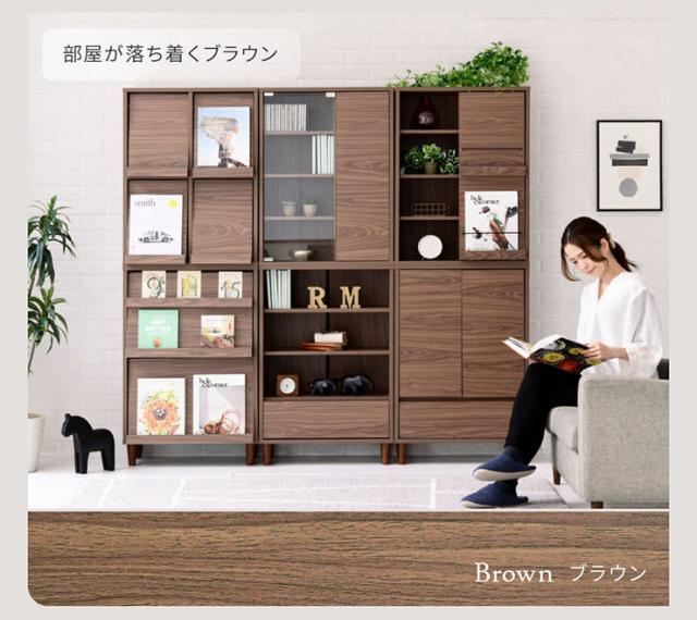 リビングチェスト 扉&チェストタイプ Adatto 幅60cm 5色対応