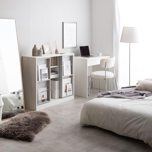 本棚 コミック収納 幅96cm スライド収納付き Mysa(ミーサ) 2色対応 ブックシェルフ 書棚 コミックラック おしゃれ 大容量 チェスト サイドボード シンプル 木製 スリム ディスプレイ 収納棚 リビングの通販は