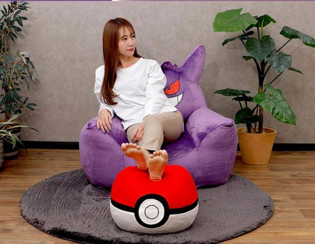 ポケモン ゲンガー ビーズソファ クッション 国産 日本製 大きい 座椅子 ソファ 1人用 一人掛け フロアソファ スツール ローソファー カバー カバーリング ポケットモンスター Pocket Monsters pokemon_6