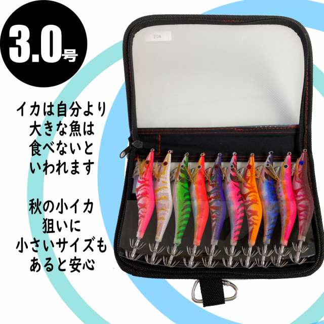 エギ エギング10点 餌木 イカ釣り 3.5号 3.0号 2.5号 ルアー 収納