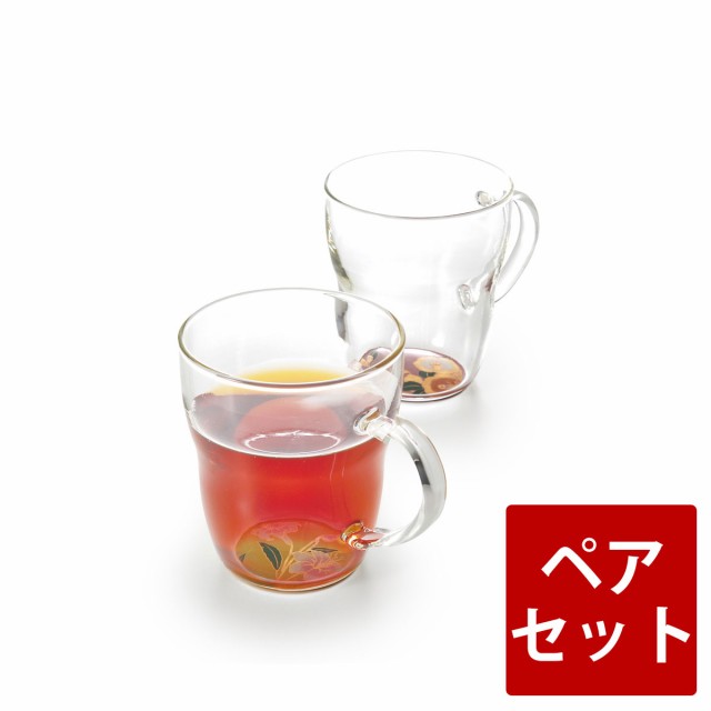 紀州塗り ぬりもん de Verre 耐熱マグカップ 蒔絵 ペアセット ガラス デ ヴェール 日本製 国産の通販は