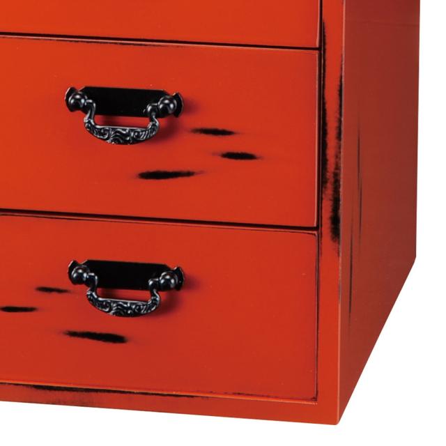 根来塗? 小箪笥 和箪笥 和家具 3段引き出し 収納 レトロ アンティーク