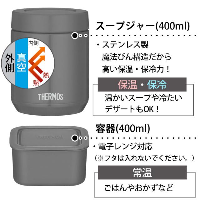 サーモス THERMOS 真空断熱スープランチセット 400ml 食洗機対応