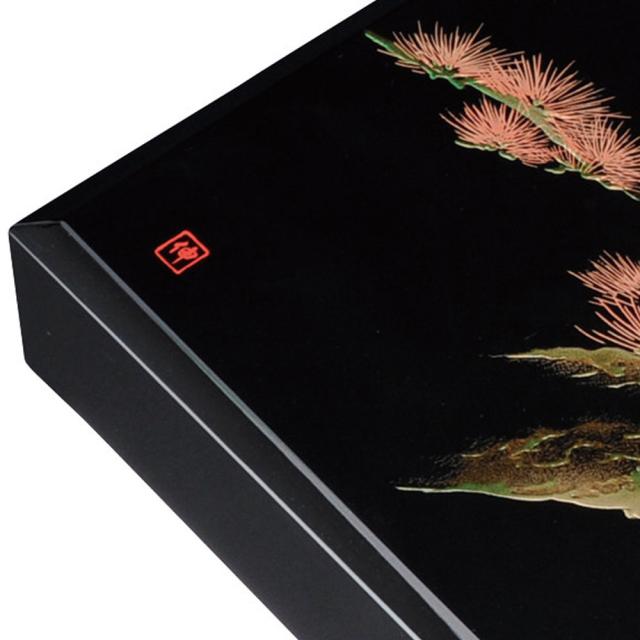 紀州塗り 11寸 33.5cm 加伏文庫 黒 飛祥 A4判 和風 和室 書類入れ 蓋付き 収納ボックス フタ付き 収納ケース 書類ケース 祝儀袋入れ レターケース 手紙入れ 書斎 小物入れ 文具入れ 整理箱 和雑貨 日本製 国産 k_name_1