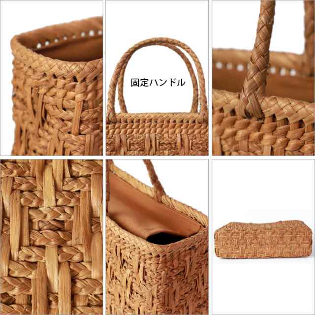山葡萄 かごバッグ 1年保証付き 内布付き 山ぶどう やまぶどう 蔓 天然素材 カゴバッグ 籠バッグ バスケット レディース 大人 おしゃれ 綺麗 網代編み 固定ハンドル 手提げ ハンドメイド 手作り 母の日の通販は