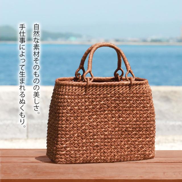 山葡萄 かごバッグ 1年保証付き 内布付き 山ぶどう やまぶどう 蔓 天然素材 カゴバッグ 籠バッグ バスケット レディース 大人 おしゃれ 綺麗 網代編み リングハンドル 手提げ ハンドメイド 手作り 母の日